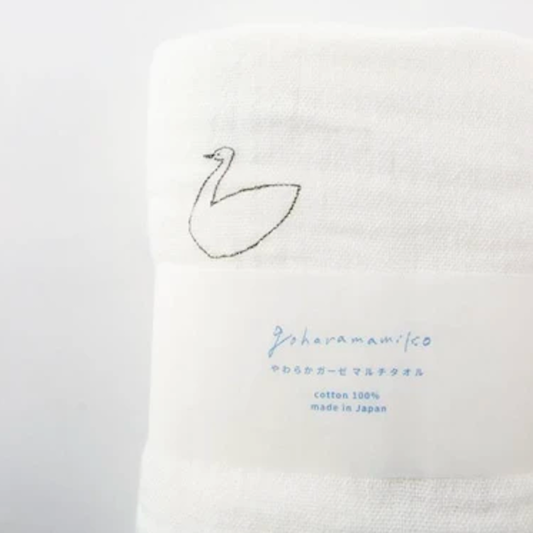 soft gauze towel swan L